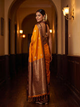MIMOSA Mustard Saree Saree — pose 7 styling detail