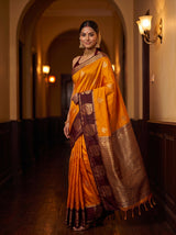 MIMOSA Mustard Saree Saree — pose 9 styling detail