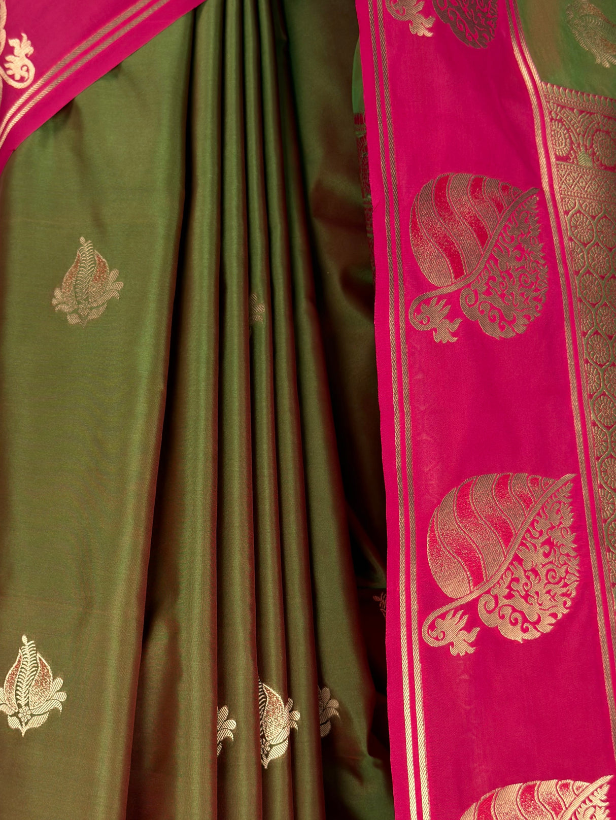 MIMOSA Olive Saree Saree — fleets shot full lifestyle