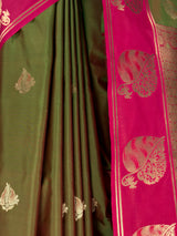 MIMOSA Olive Saree Saree — fleets shot full lifestyle