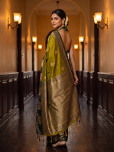 MIMOSA Pista Saree Saree — pose 7 styling detail
