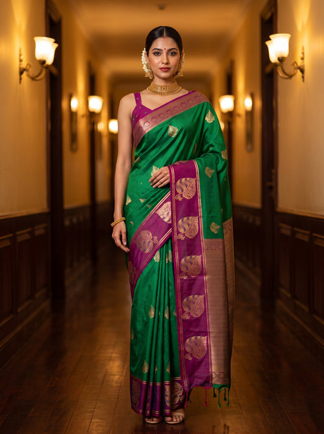 MIMOSA Rama Saree Saree — front view on mannequin