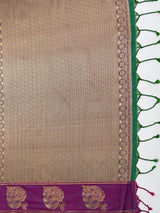 MIMOSA Rama Saree Saree — pallu and zari work detail