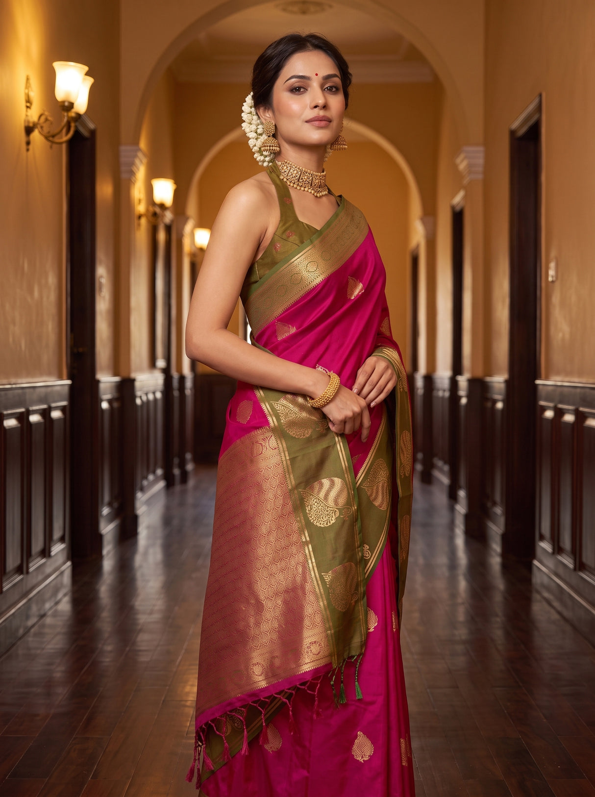 MIMOSA Rani Saree Saree — pose 10 styling detail