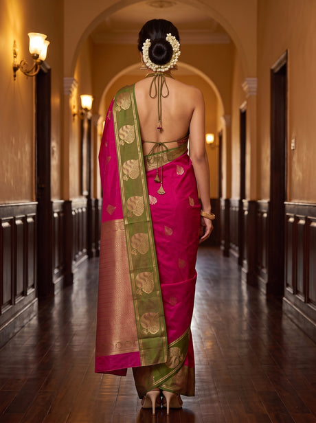 MIMOSA Rani Saree Saree — pose 2 styling detail