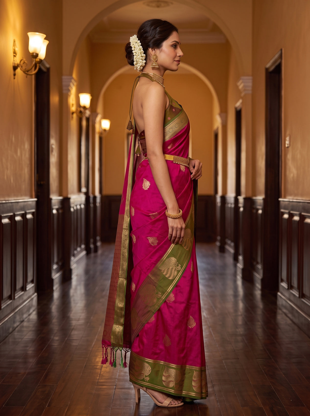 MIMOSA Rani Saree Saree — pose 3 styling detail