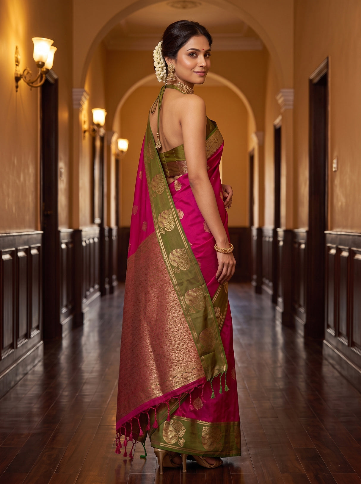 MIMOSA Rani Saree Saree — pose 5 styling detail