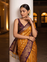 MIMOSA Mustard Saree Saree — pose 10 styling detail