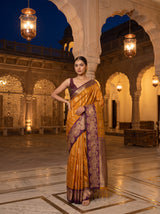 MIMOSA Mustard Saree Saree — pose 4 styling detail