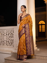 MIMOSA Mustard Saree Saree — pose 5 styling detail