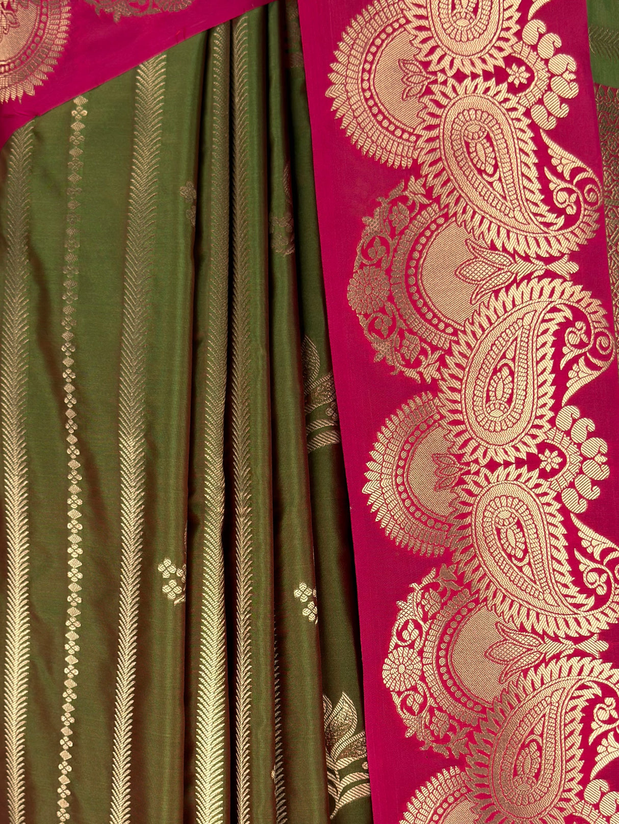 MIMOSA Olive Saree Saree — fleets shot full lifestyle