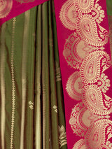 MIMOSA Olive Saree Saree — fleets shot full lifestyle