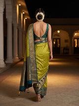 MIMOSA Pista Saree Saree — pose 2 styling detail