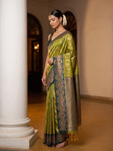 MIMOSA Pista Saree Saree — pose 3 styling detail