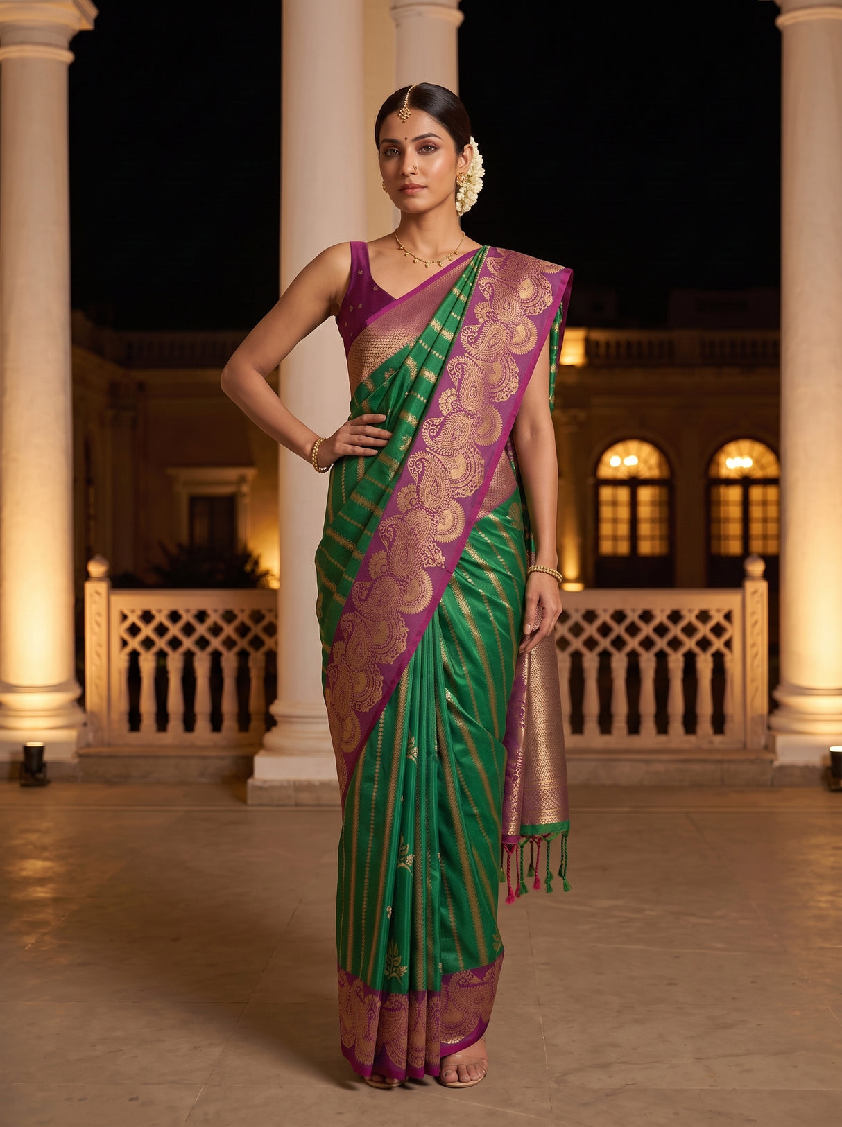 MIMOSA Rama Saree Saree — pose 4 styling detail