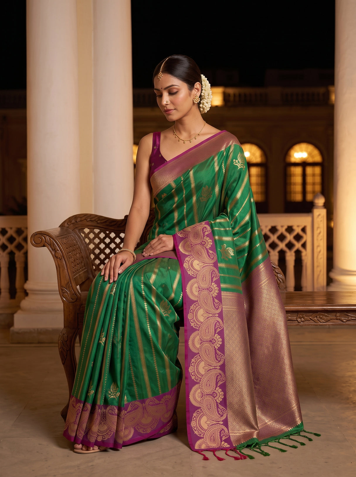 MIMOSA Rama Saree Saree — pose 8 styling detail