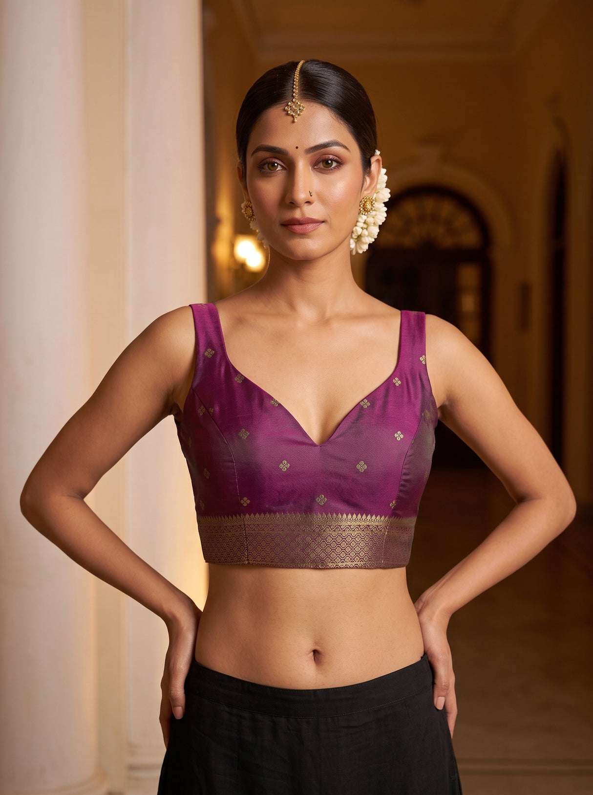 MIMOSA Rama Saree Saree — blouse close-up