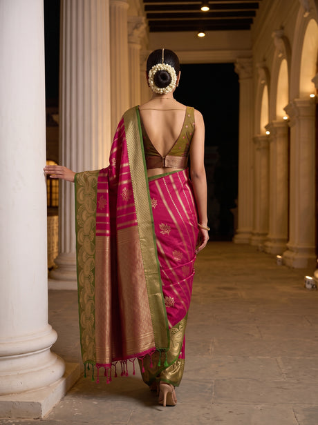 MIMOSA Rani Saree Saree — pose 2 styling detail