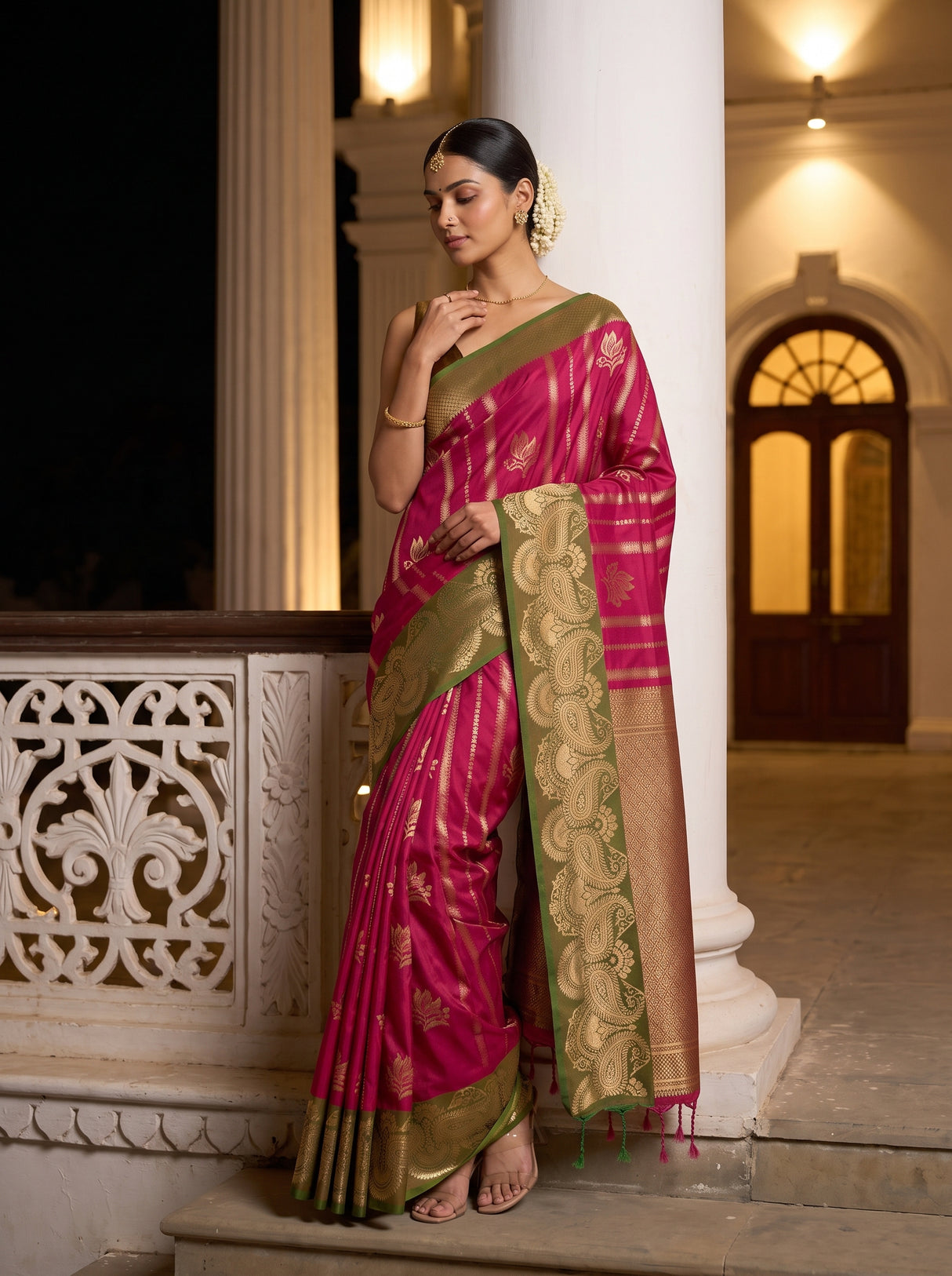 MIMOSA Rani Saree Saree — pose 5 styling detail
