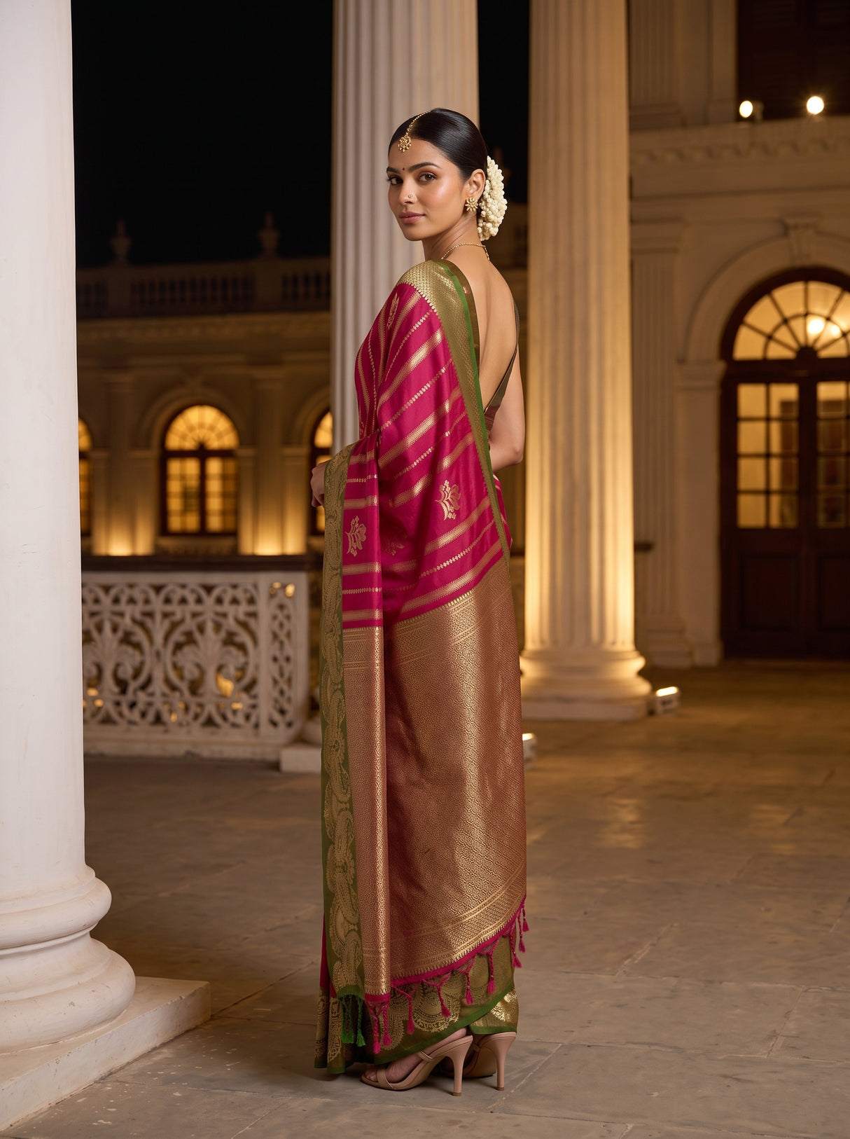 MIMOSA Rani Saree Saree — pose 7 styling detail