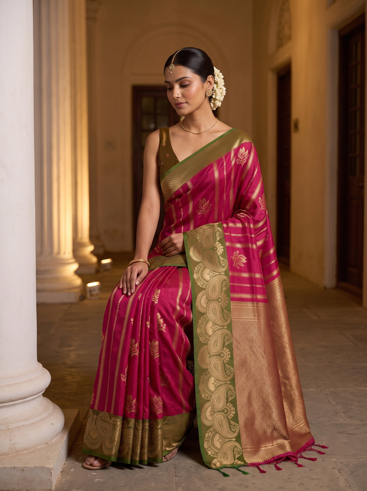 MIMOSA Rani Saree Saree — pose 8 styling detail
