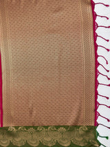 MIMOSA Rani Saree Saree — pallu and zari work detail