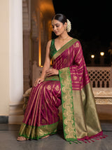 MIMOSA Wine Saree Saree — pose 8 styling detail