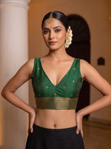 MIMOSA Wine Saree Saree — blouse close-up