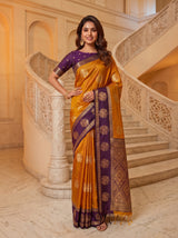 MIMOSA Mustard Saree Saree — pose 4 styling detail