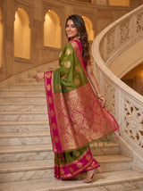 MIMOSA Olive Saree Saree — pose 9 styling detail