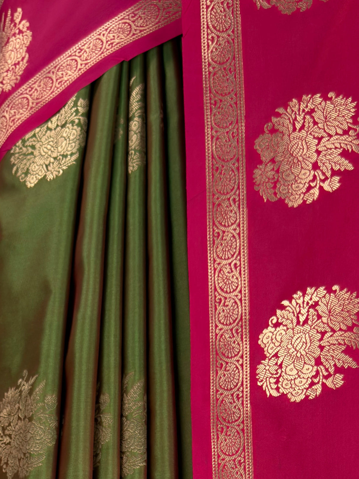MIMOSA Olive Saree Saree — fleets shot full lifestyle