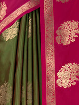 MIMOSA Olive Saree Saree — fleets shot full lifestyle