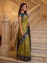 MIMOSA Pista Saree Saree — pose 3 styling detail