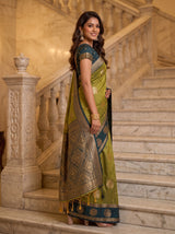 MIMOSA Pista Saree Saree — pose 5 styling detail
