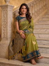 MIMOSA Pista Saree Saree — pose 8 styling detail