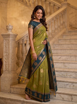 MIMOSA Pista Saree Saree — pose 9 styling detail