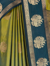 MIMOSA Pista Saree Saree — fleets shot full lifestyle
