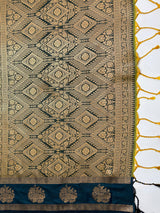 MIMOSA Pista Saree Saree — pallu and zari work detail