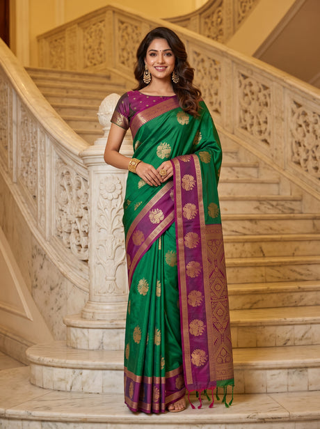 MIMOSA Rama Saree Saree — front view on mannequin