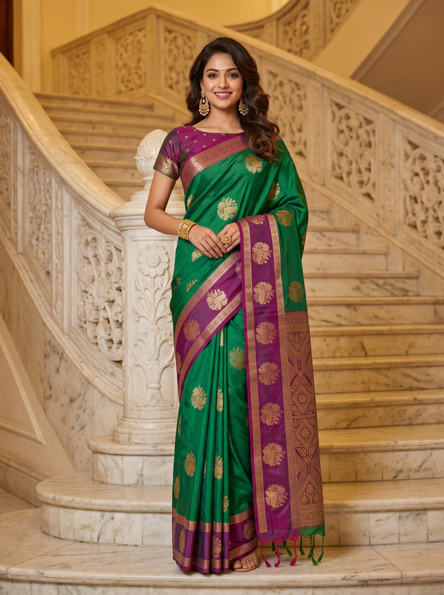 MIMOSA Rama Saree Saree — front view on mannequin
