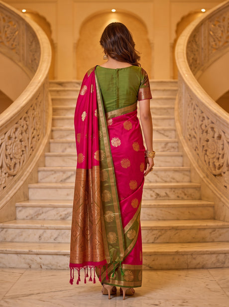 MIMOSA Rani Saree Saree — pose 2 styling detail