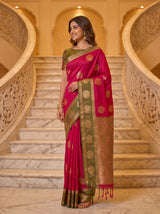 MIMOSA Rani Saree Saree — pose 3 styling detail