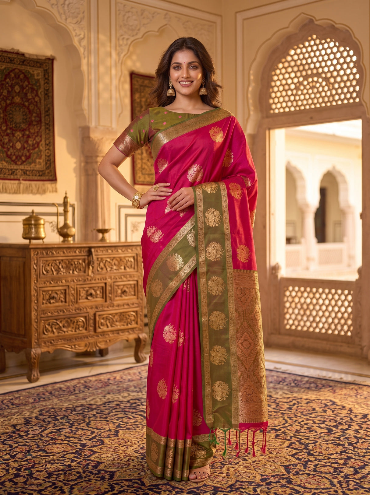 MIMOSA Rani Saree Saree — pose 4 styling detail