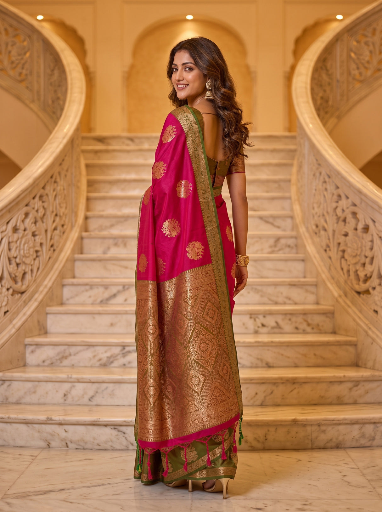 MIMOSA Rani Saree Saree — pose 7 styling detail