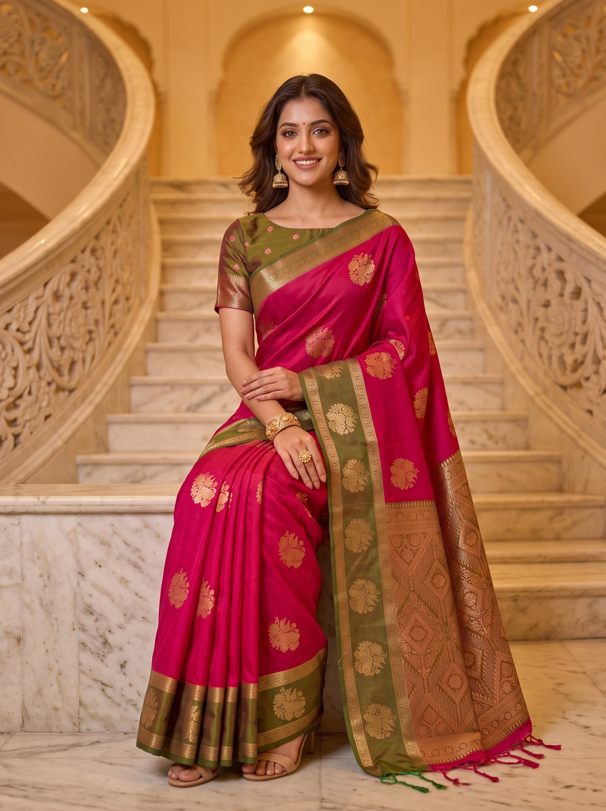 MIMOSA Rani Saree Saree — pose 8 styling detail