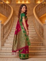 MIMOSA Wine Saree Saree — pose 5 styling detail