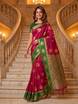 MIMOSA Wine Saree Saree — pose 6 styling detail