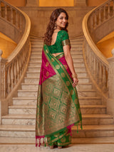 MIMOSA Wine Saree Saree — pose 7 styling detail