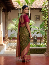 MIMOSA Olive Saree Saree — pose 7 styling detail