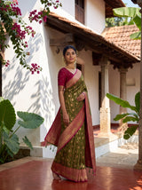 MIMOSA Olive Saree Saree — pose 9 styling detail